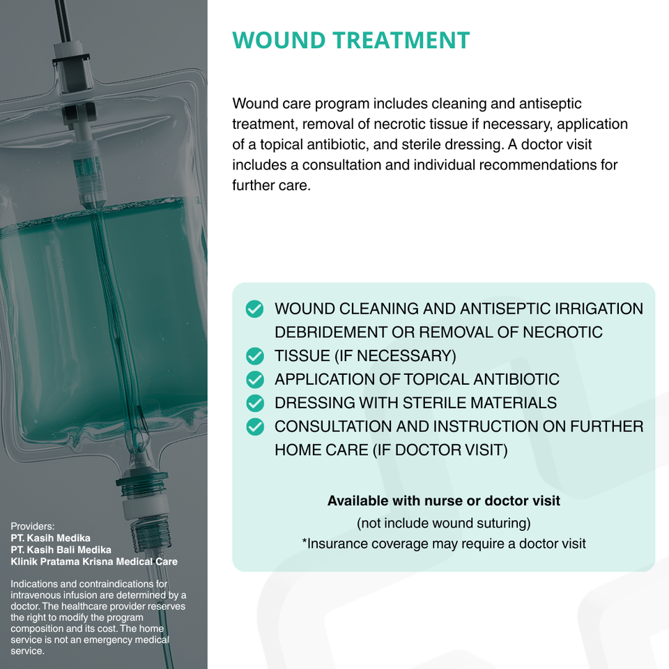 Wound Treatment – Wound Treatment Package Package (Nurse only) – What's included
