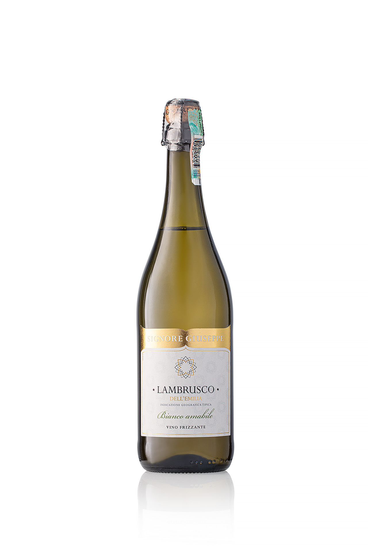 Lambrusco dell emilia цена. Шампанское Lambrusco Bianco dell Emilia. Игристое вино Lambrusco dell'Emilia Bianco signore Giuseppe. Вино signore Giuseppe.