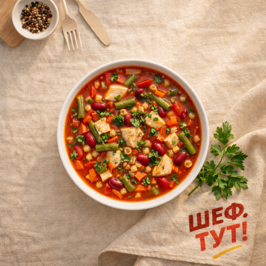 Минестроне с курицей