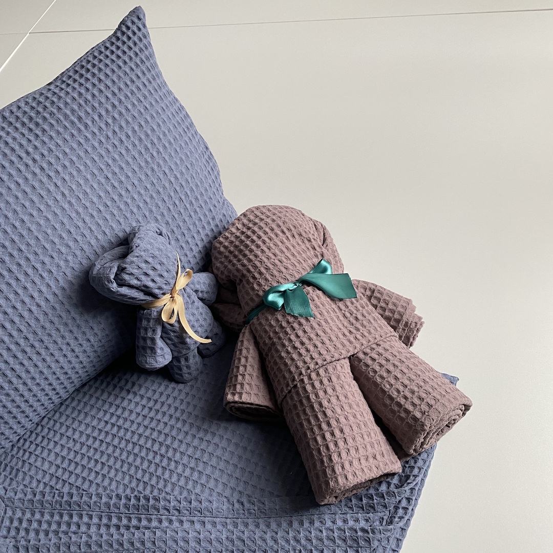 Waffle Towel Индиго 40х60 2 шт 990₽