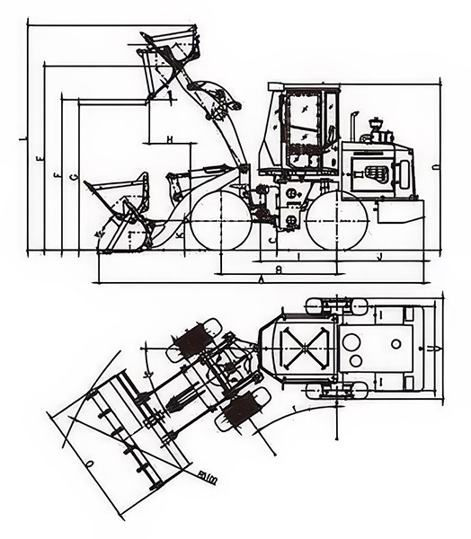 Схема и габариты Lonking CDM818DG
