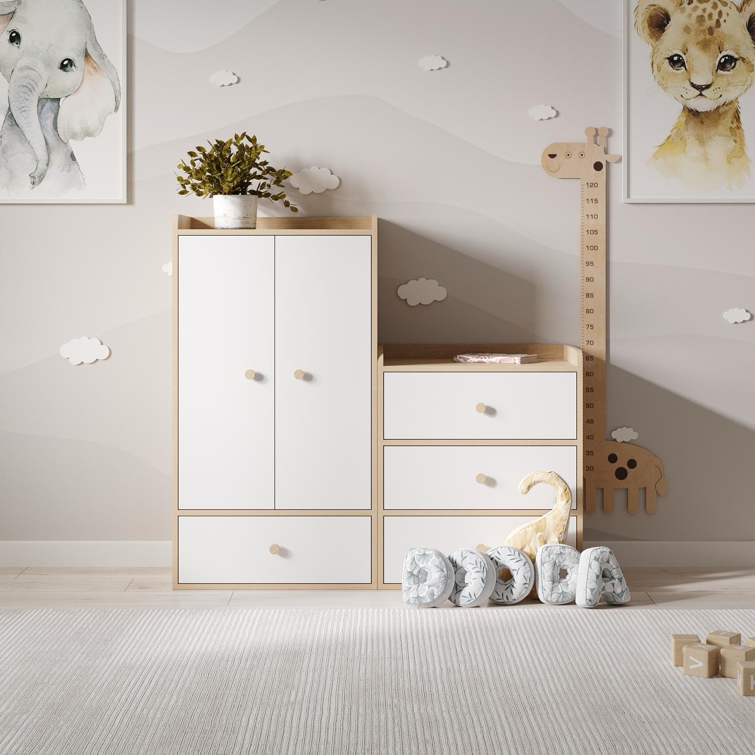 Комплект Монтессори мебели (шкаф, комод) Normik мини