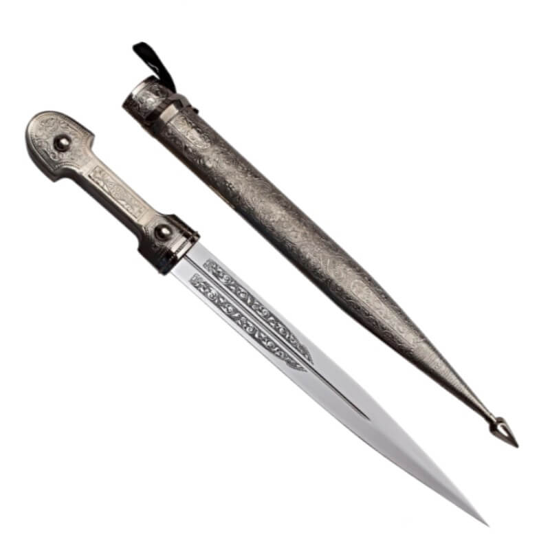 Купить кинжал сувенирный кавказский мельхиор