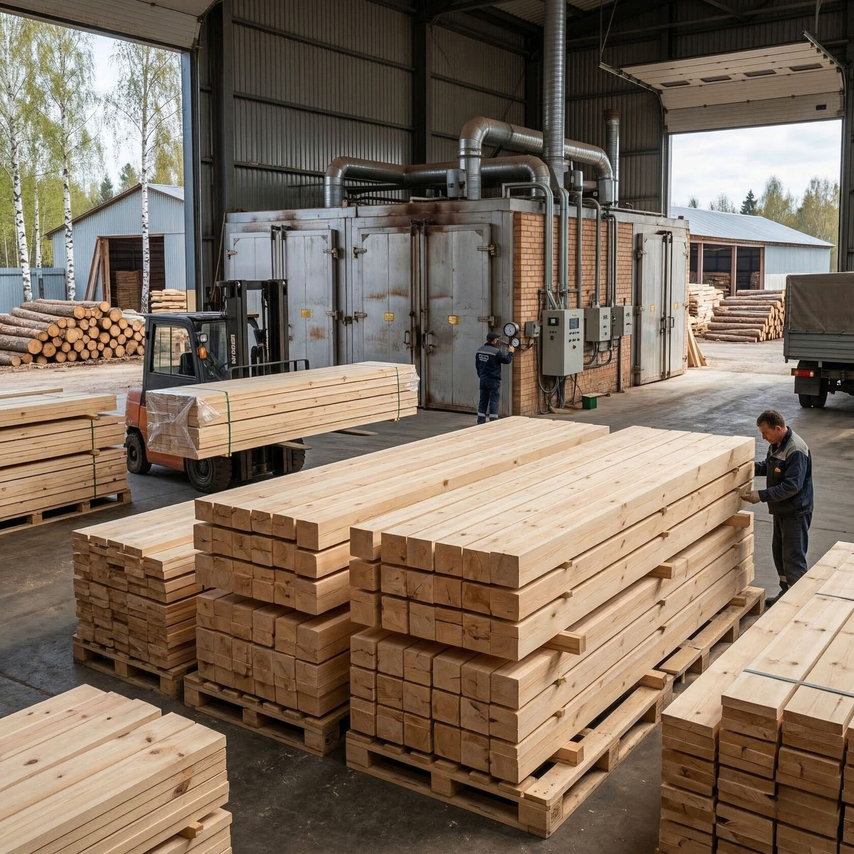 Лес камерной сушки