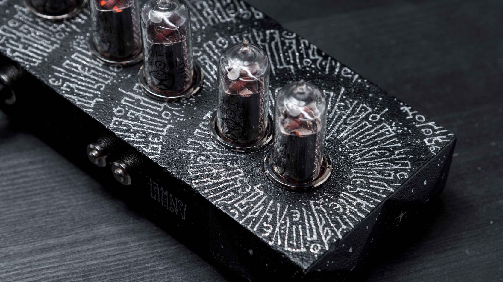 Saturn-C: Cyrillic Night nixie clock, view 2
