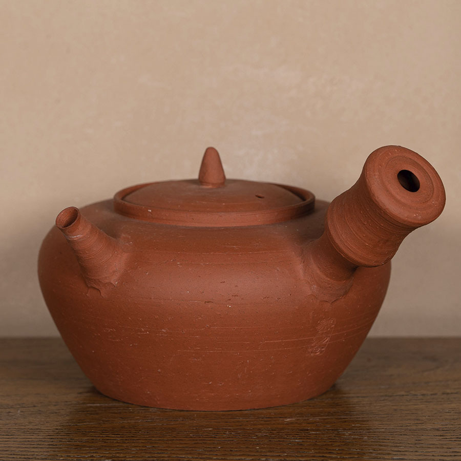 Чайник для кипячения воды чаочжоуский из красной глины для правой руки маленький