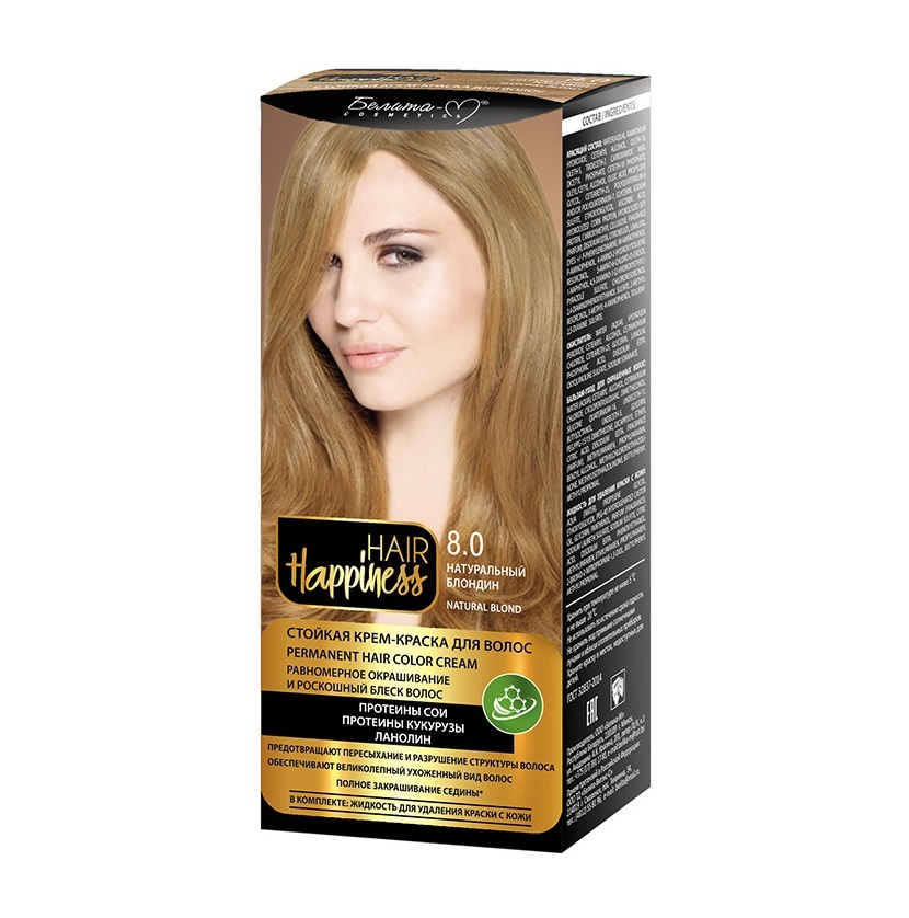 Стойкая крем-краска для волос Hair happiness белита-м белорусская ...