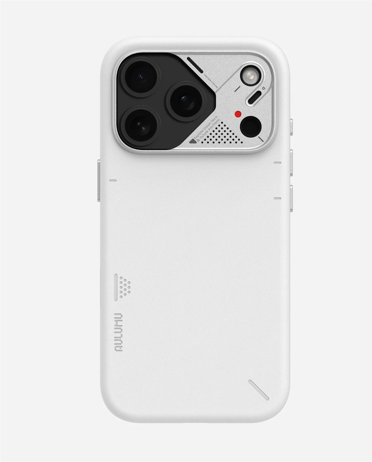 Чехол для iPhone 17 Pro series, Aulumu A17 Vegan Leather, белый