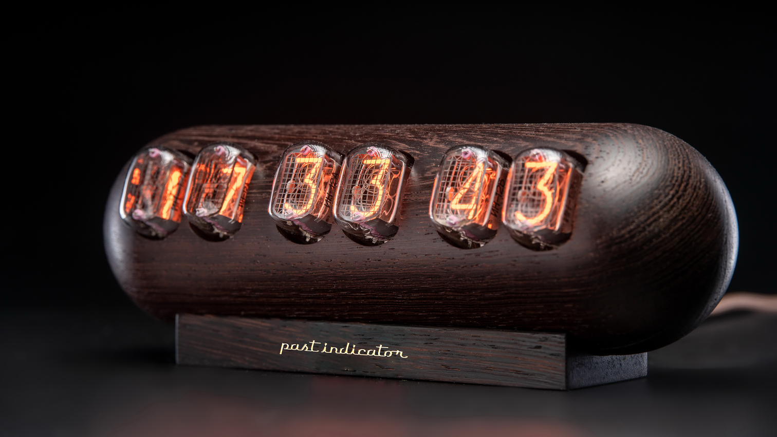 Capsule: Wenge nixie clock, view 3