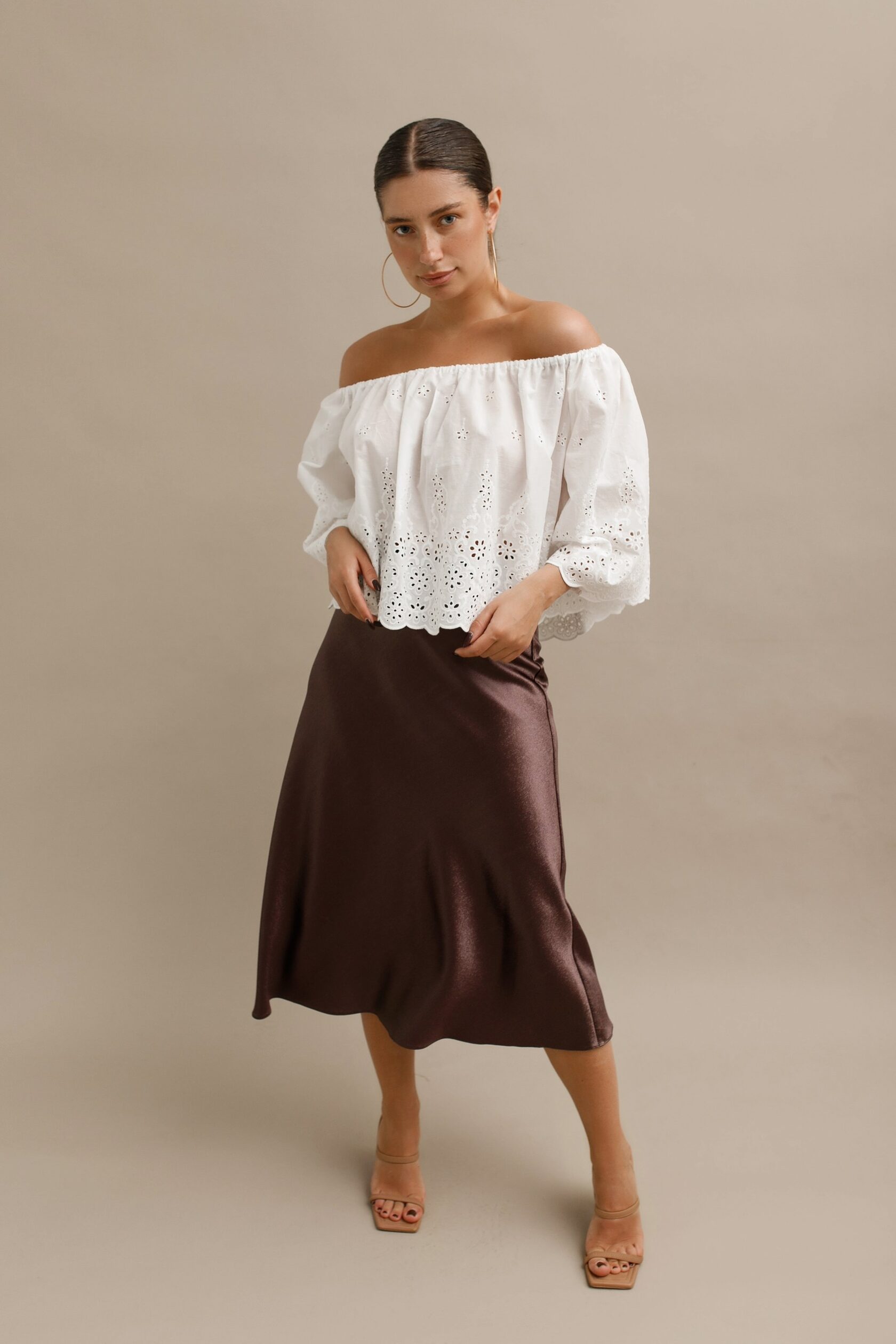 Юбка из 100% шелка