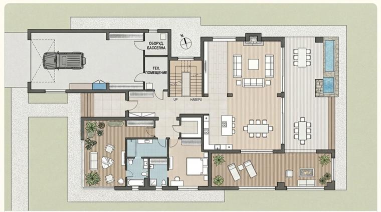 Планировка дома Современный КП-715, 715 м² — Премиум Хаус