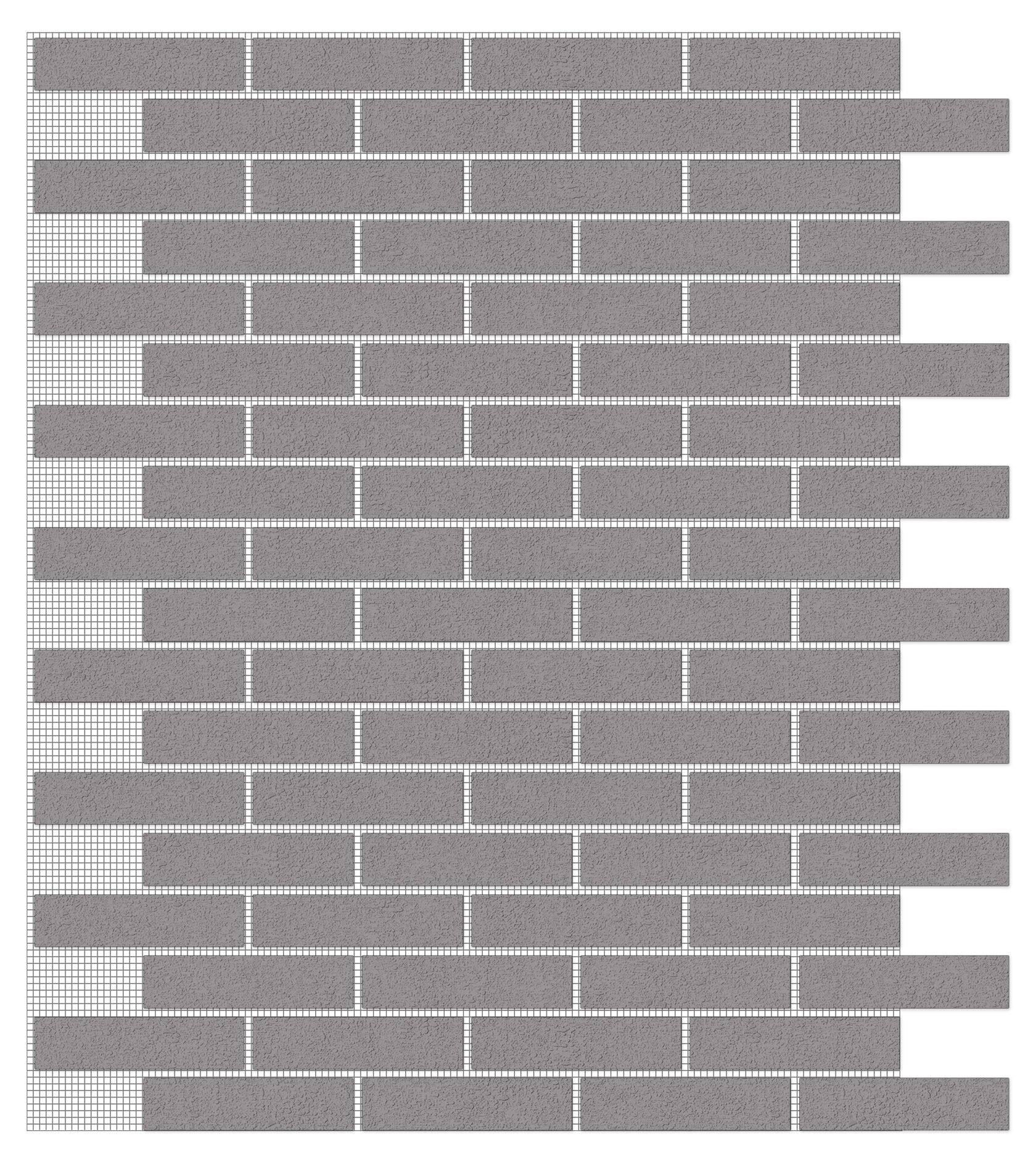 Кирпич на сетке с защитной пленкой Монохром купить