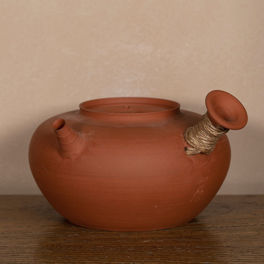 Чайник для кипячения воды чаочжоуский из красной глины для правой руки маленький