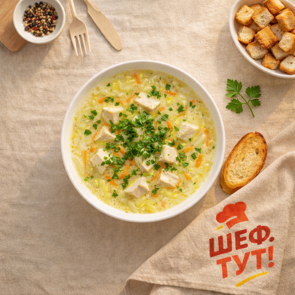 Французский суп с курицей