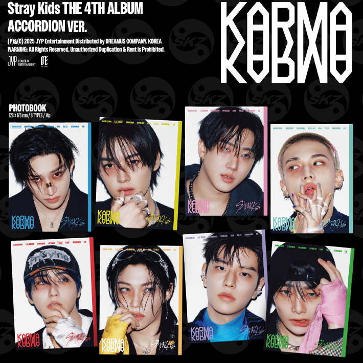 Альбом Stray Kids KARMA (ACCORDION VER) — лидер группы Бан Чан, макнэ Ай-Эн