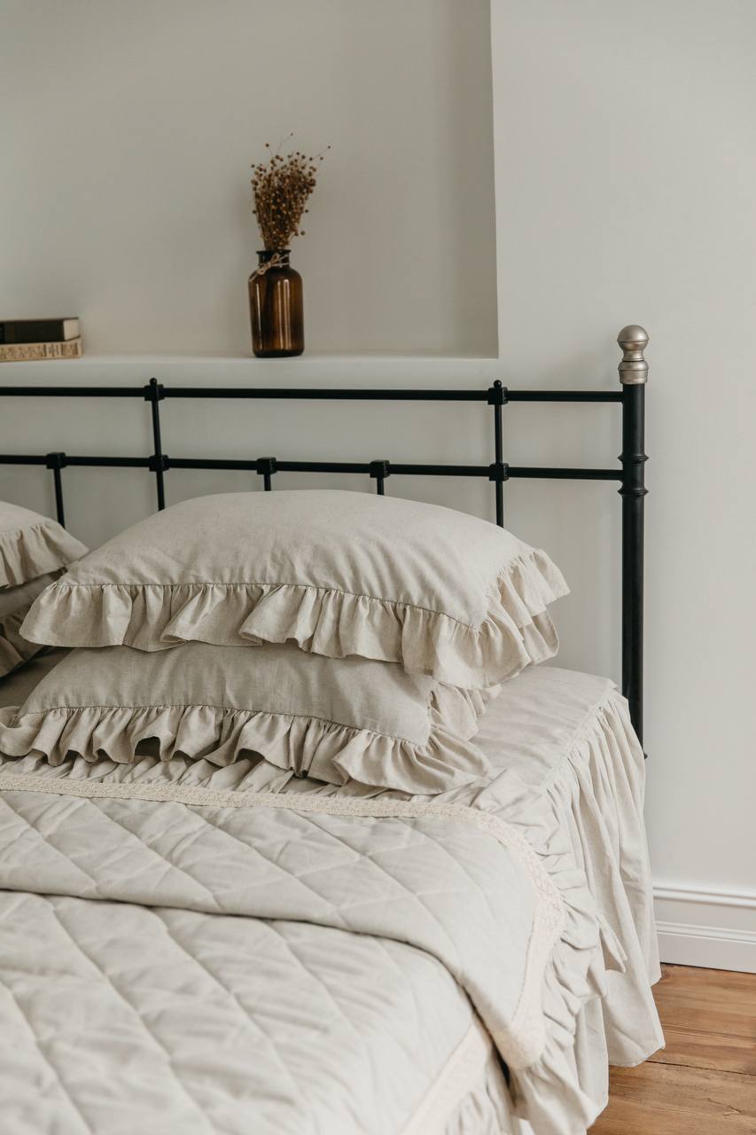 Наволочка «Натюрель» с воланом