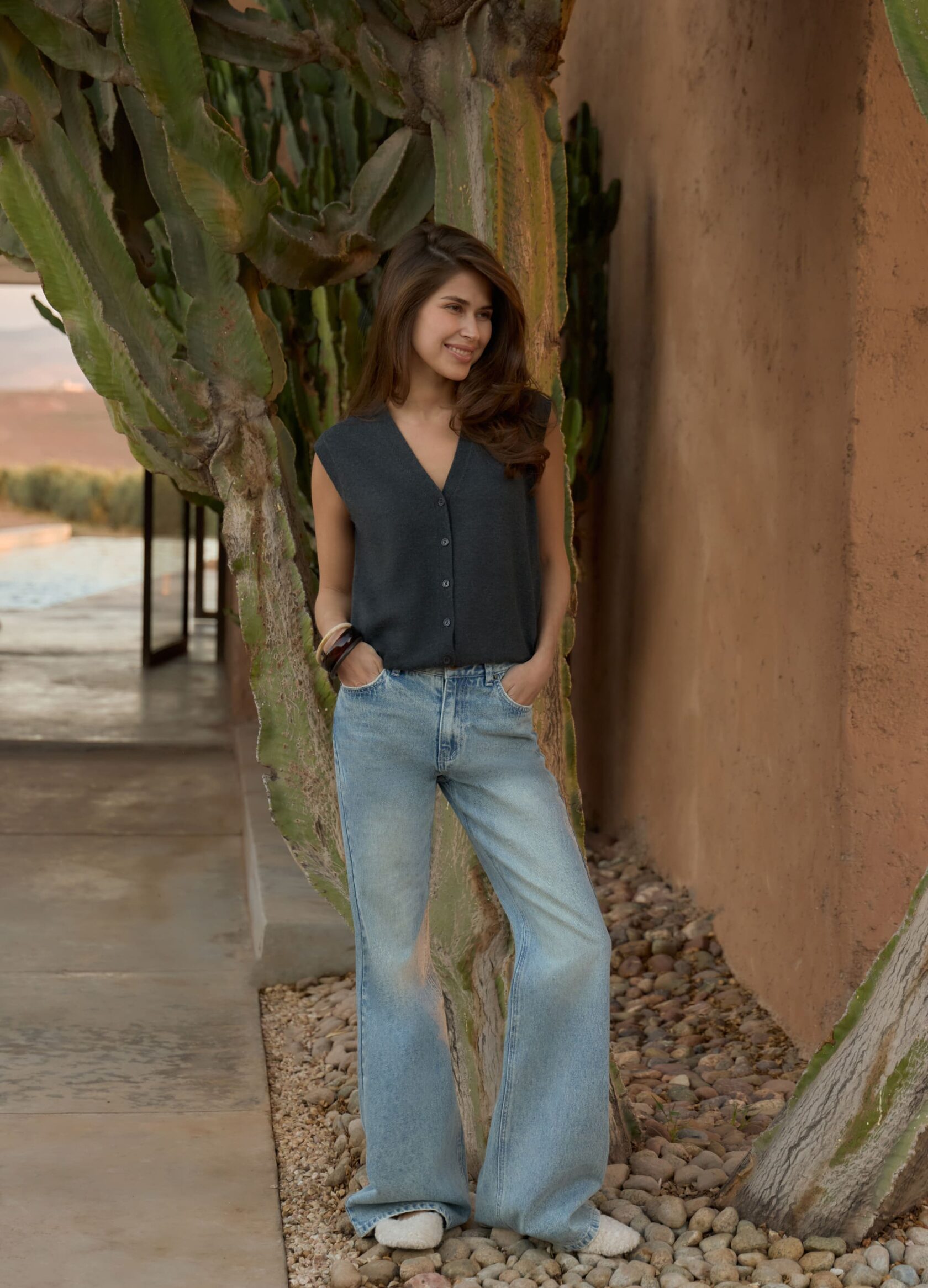 

Жилет Clear из мерсеризованного хлопка - Серый, Rich grey;серый