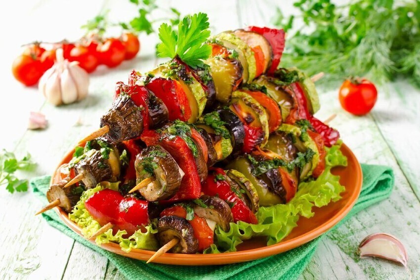 Овощные шашлычки