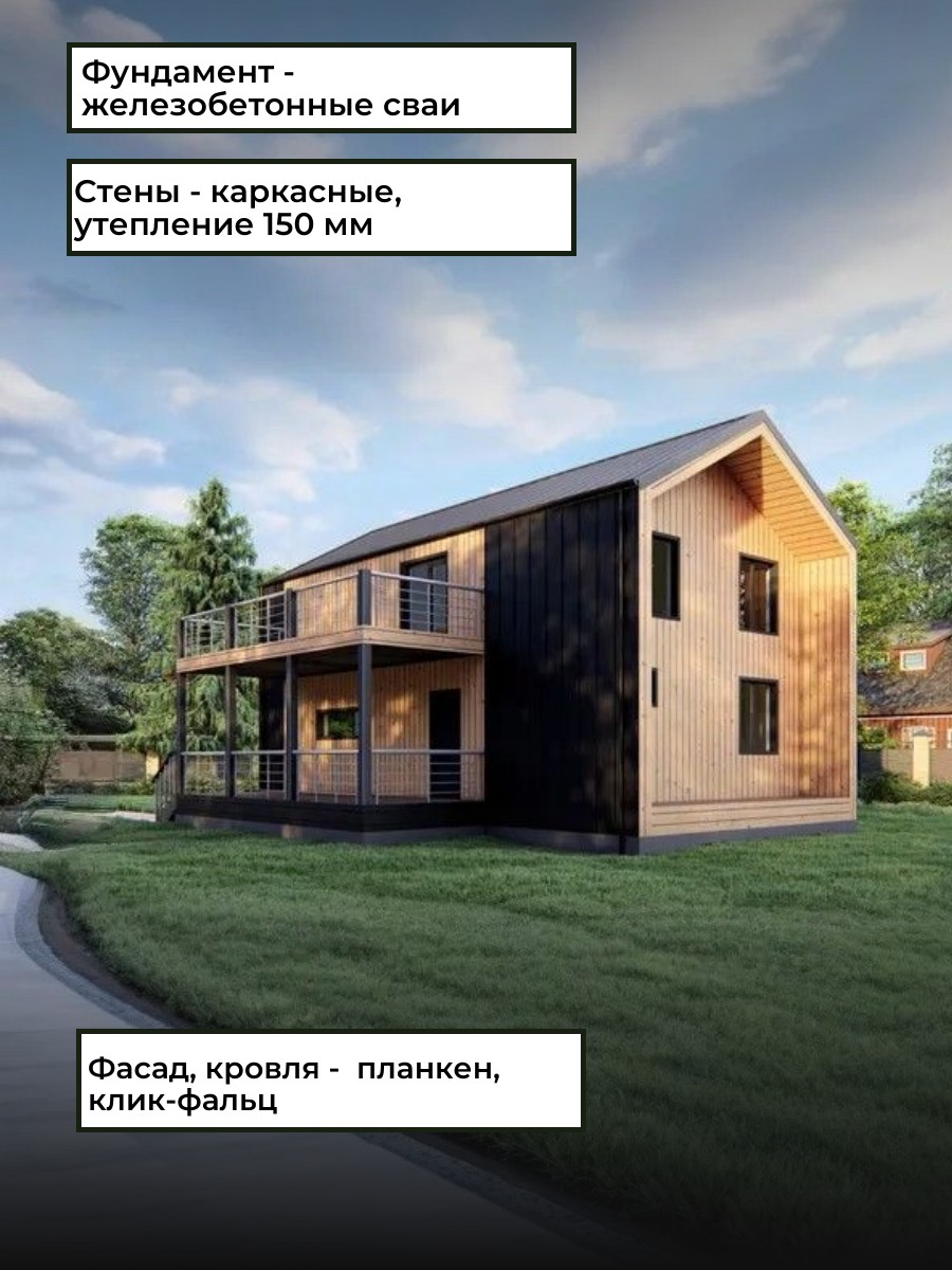 Проект дома 123 м2 / Каркасник / 2 этажа — фото 5