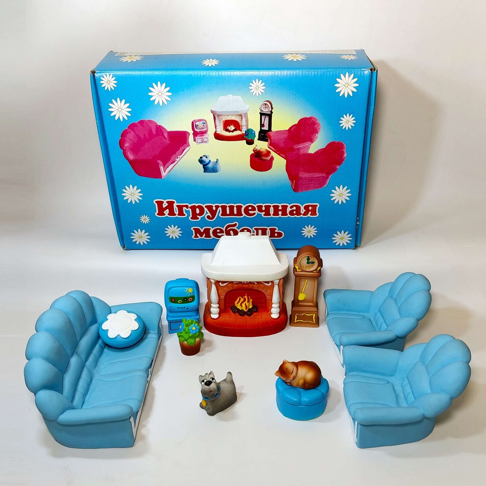 Набор Игрушечная мебель (9 предметов, 2 персонажа)