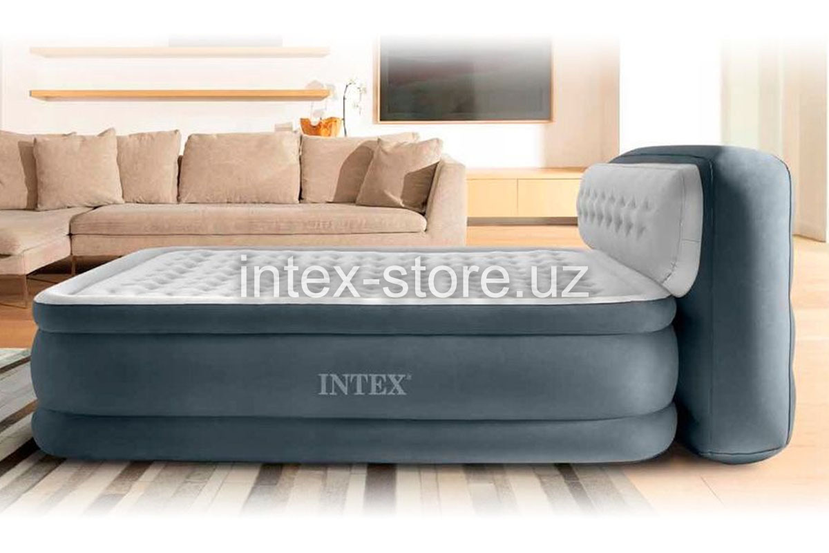 Надувная кровать Intex Headboard Airbed 64448