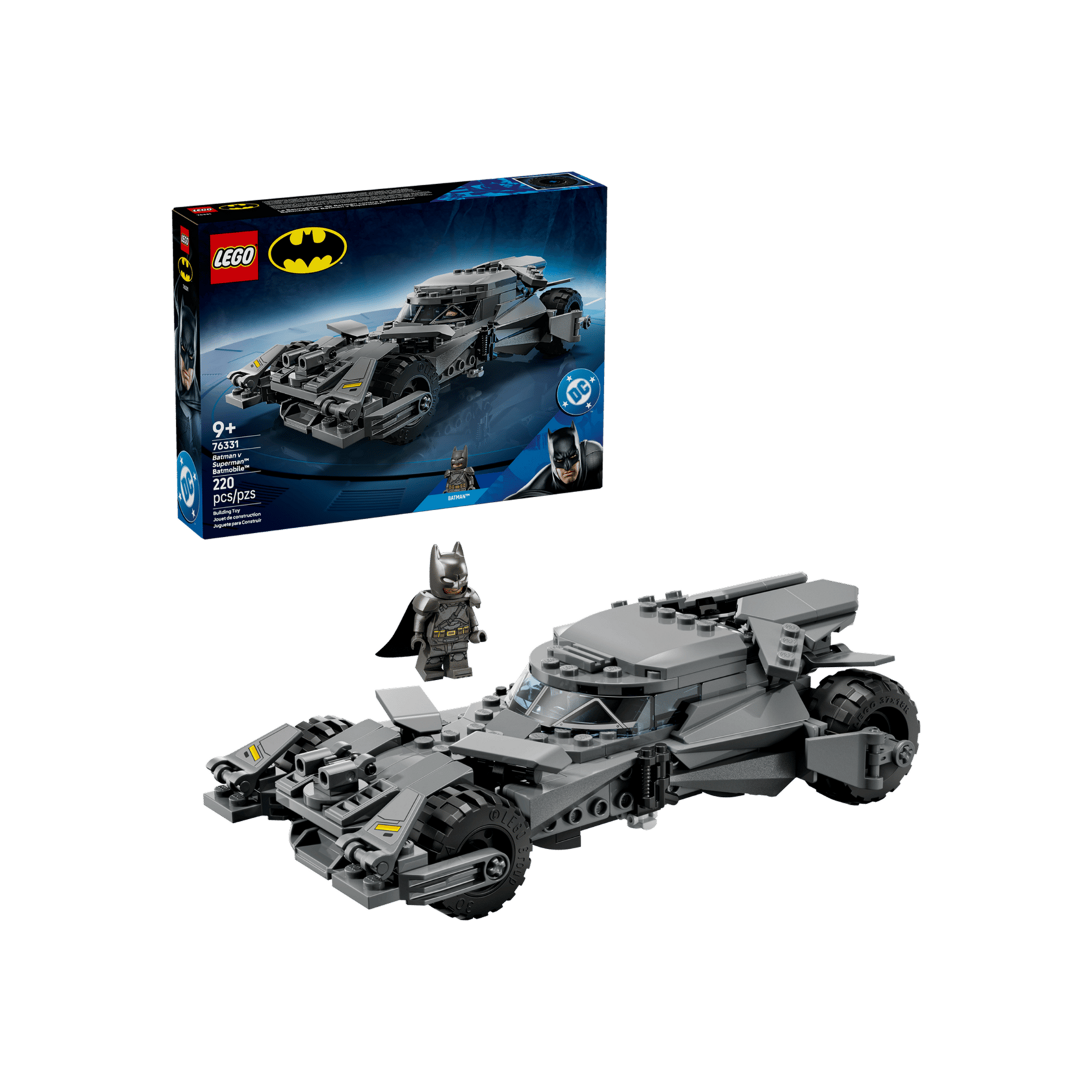LEGO 76331 Бэтмобиль из фильма Бэтмен против Супермена с минифигуркой Бэтмена