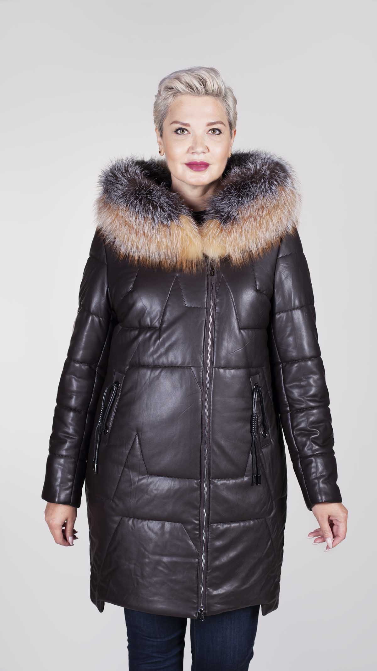 Купить Кожаный Пуховик Женский В Москве