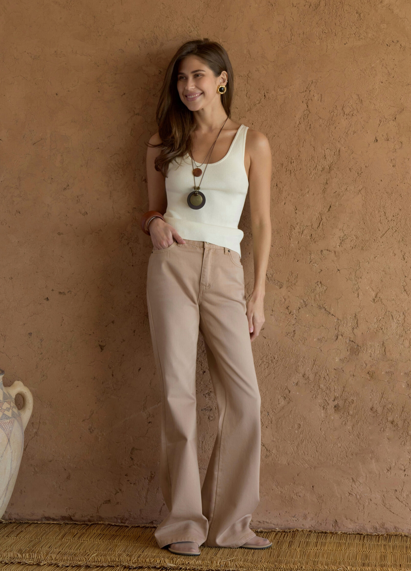 

Вязаный топ Medina из мерсеризованного хлопка - Белый, Diamond white;белый