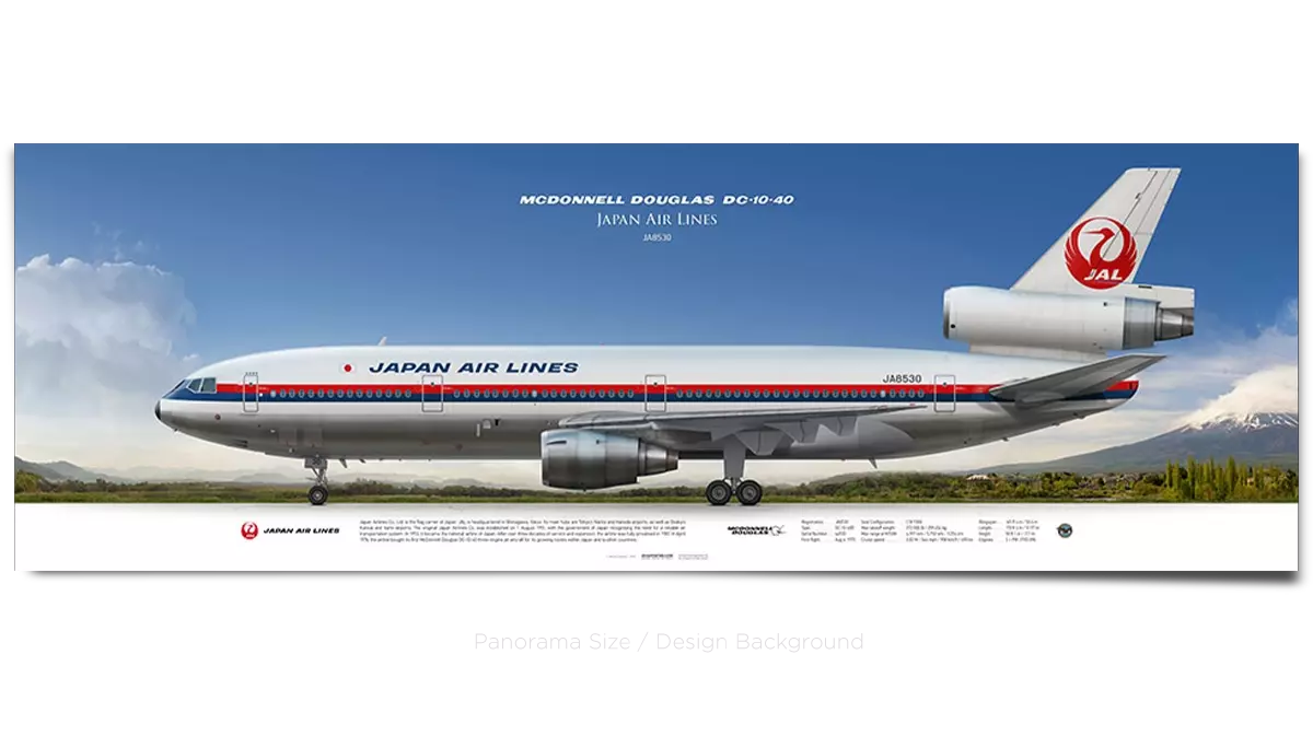 Japan Air Lines McDonnell Douglas DC-10-40 JA8530 | Aviaposter