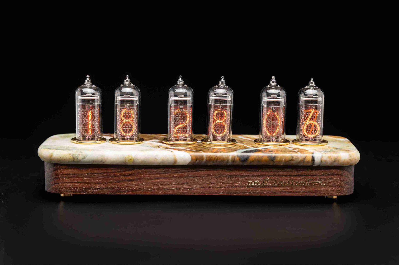 Vostok-1: Rock Strata nixie clock, view 3