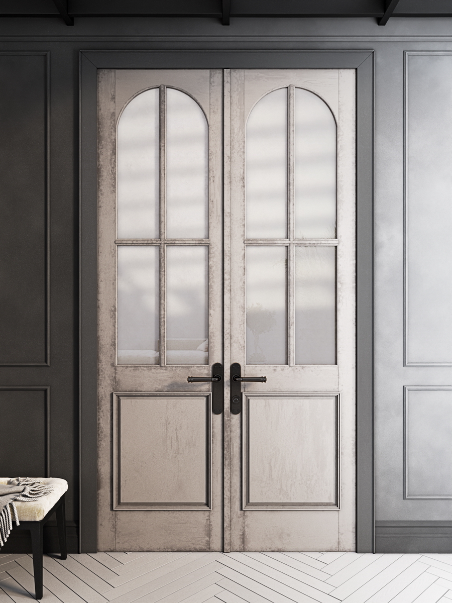 Двухстворчатая дверь межкомнатная светлая Double rustic doors 16 купить ...
