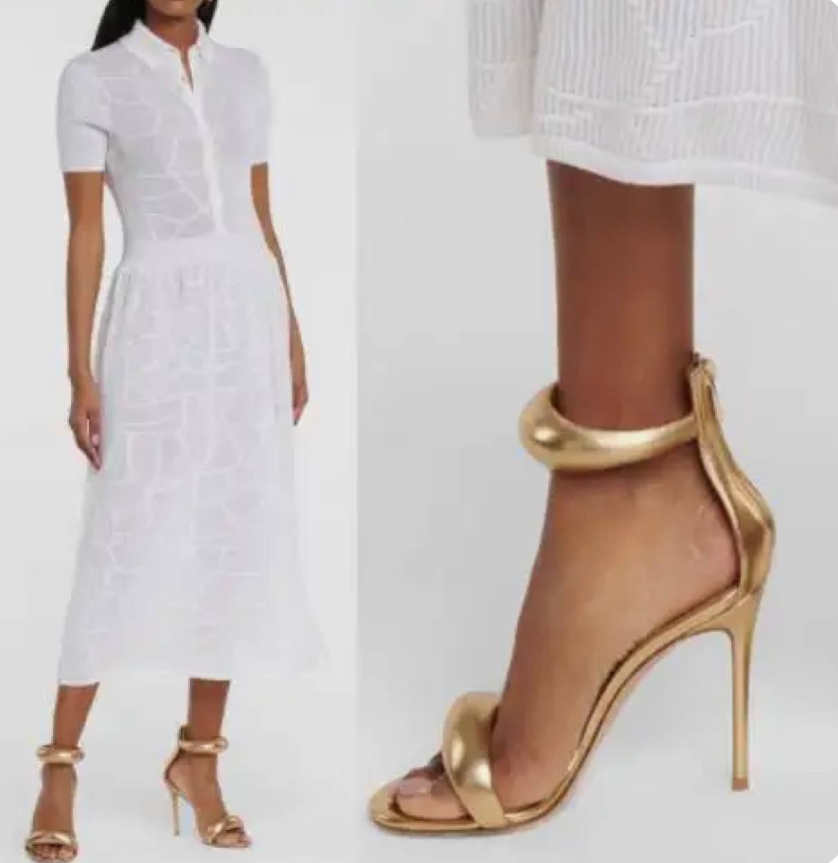 Босоножки золотые