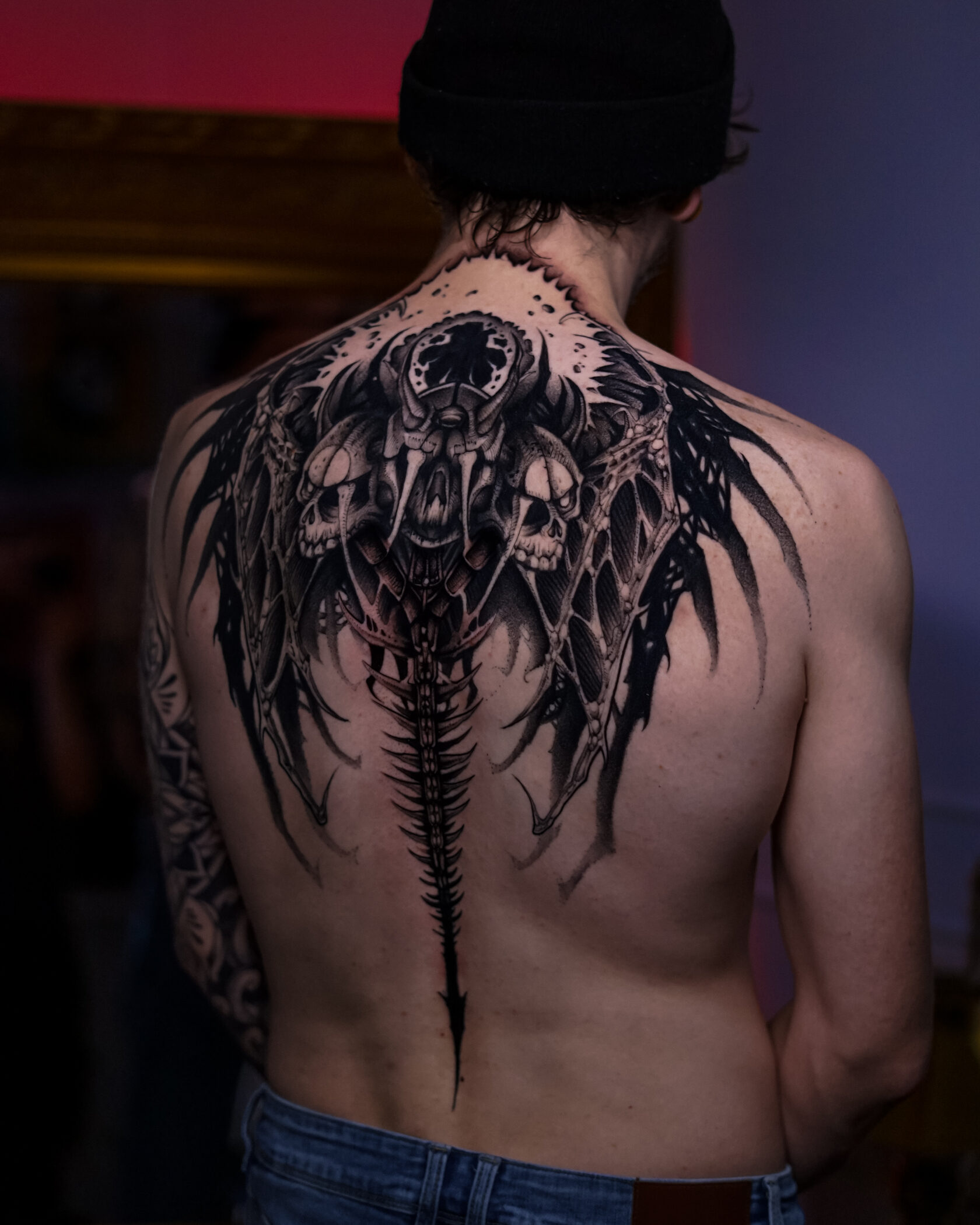 Back tattoo by Vadym at Archive Ottawa