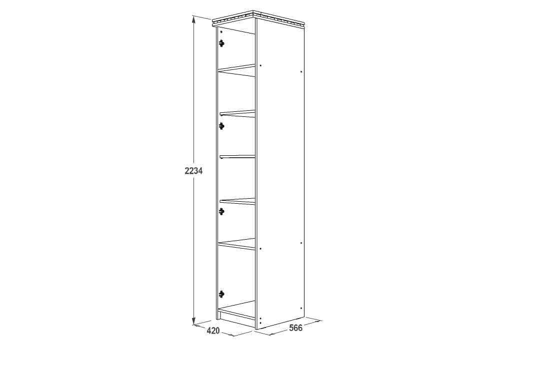 Шкаф одностворчатый для одежды размеры