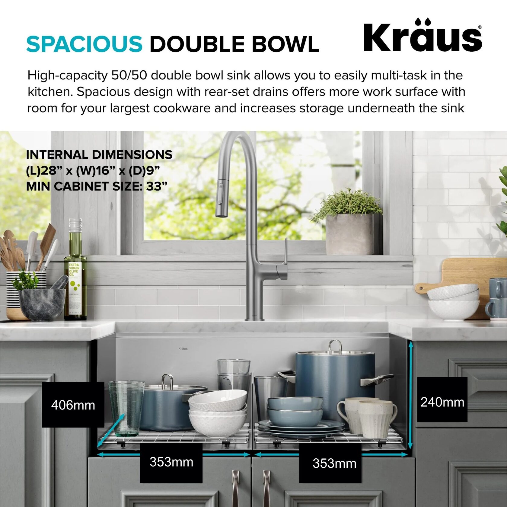 Кухонна мийка Kraus KWT302-30 - изображение 8