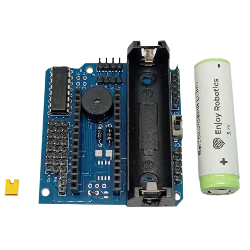 Enjoy Board + микросхема драйвера L293D + Li-ion аккумулятор 3,7V
