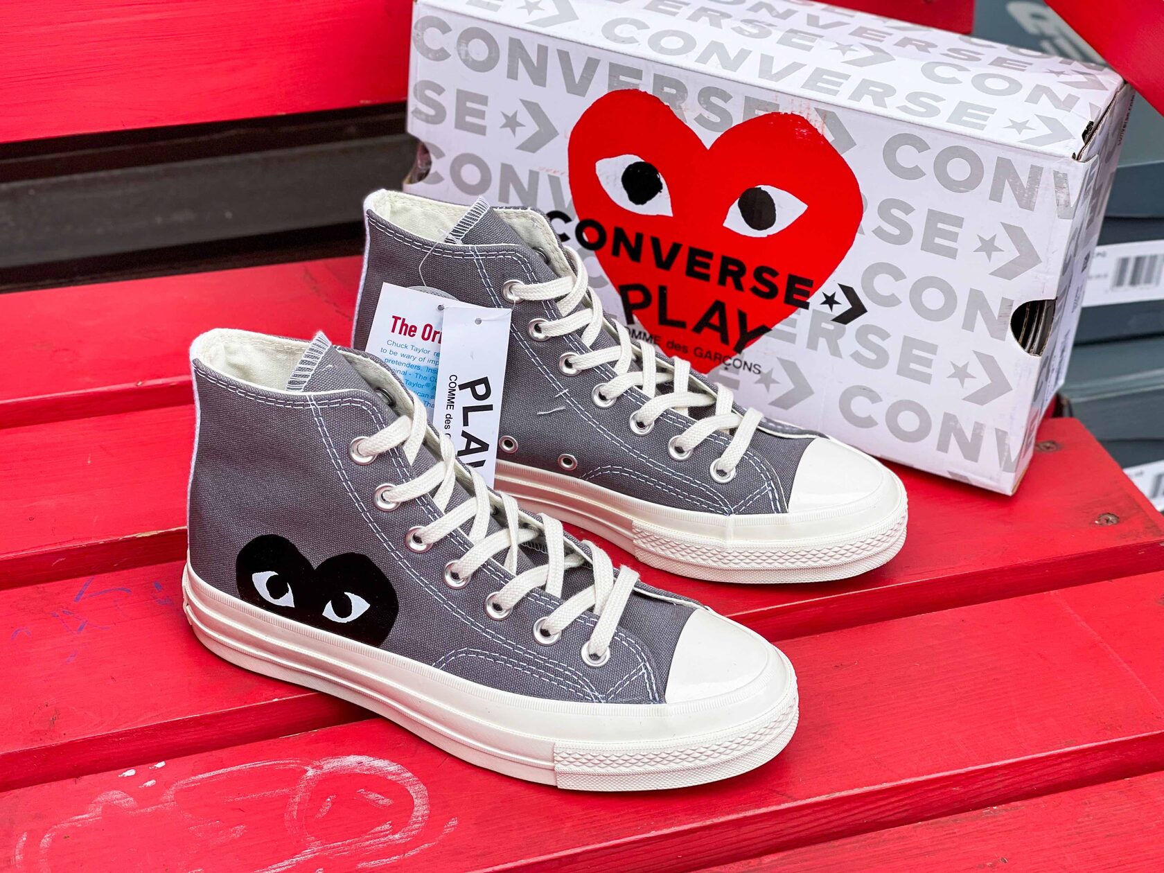 Converse Comme Des Garcons Grey High Converse