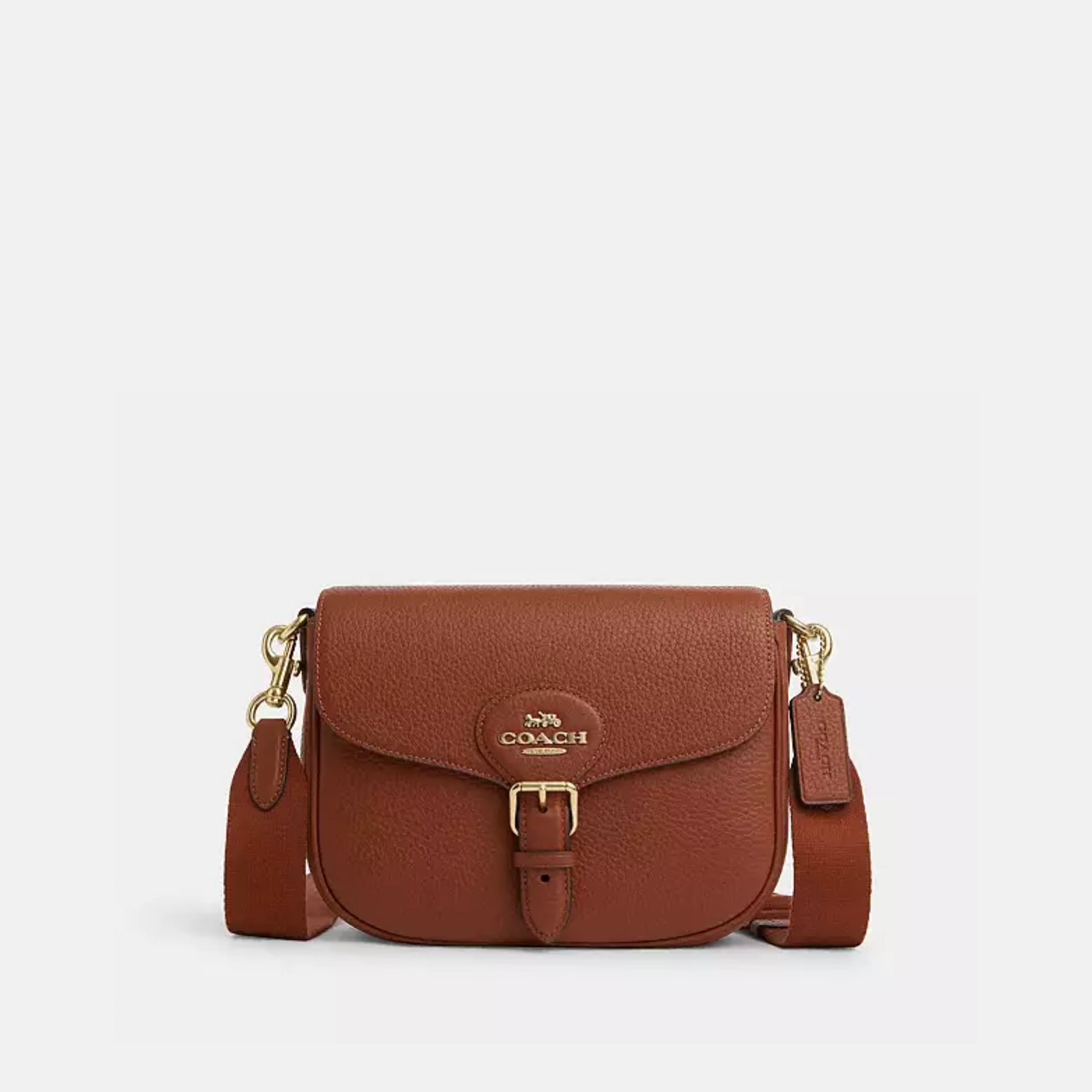 Amelia small saddle bag - brown