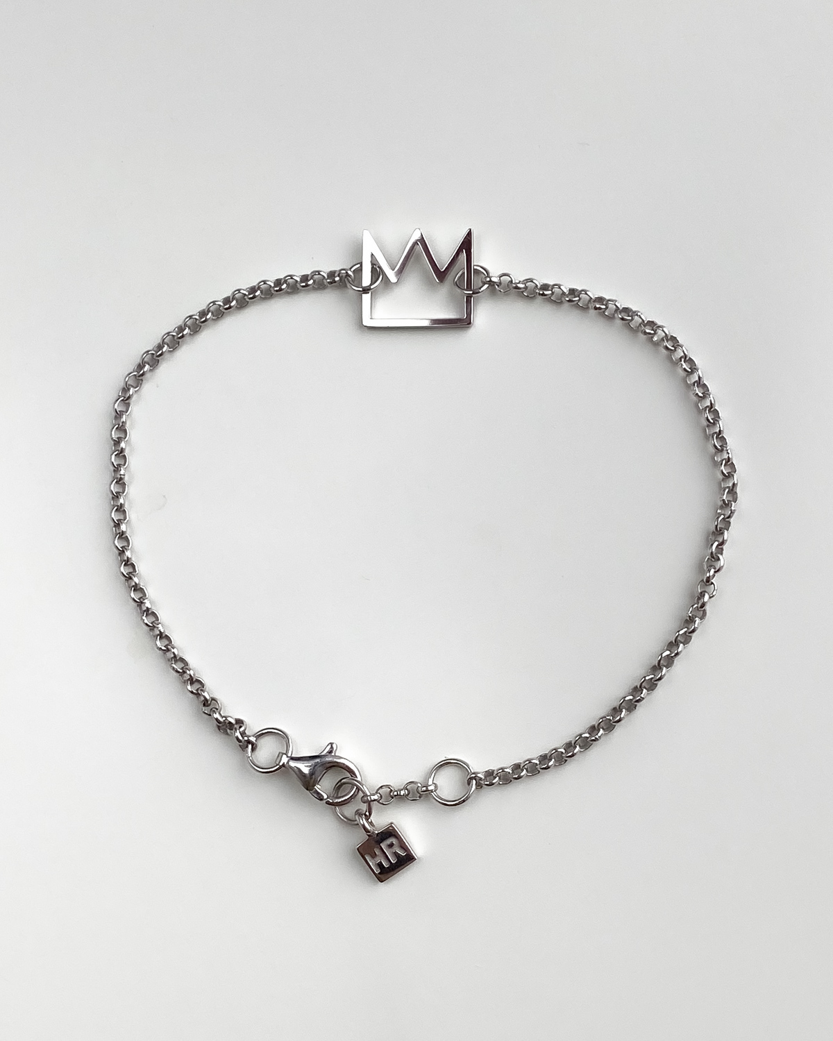 БРАСЛЕТ "CROWN" НА ЦЕПИ / СЕРЕБРО