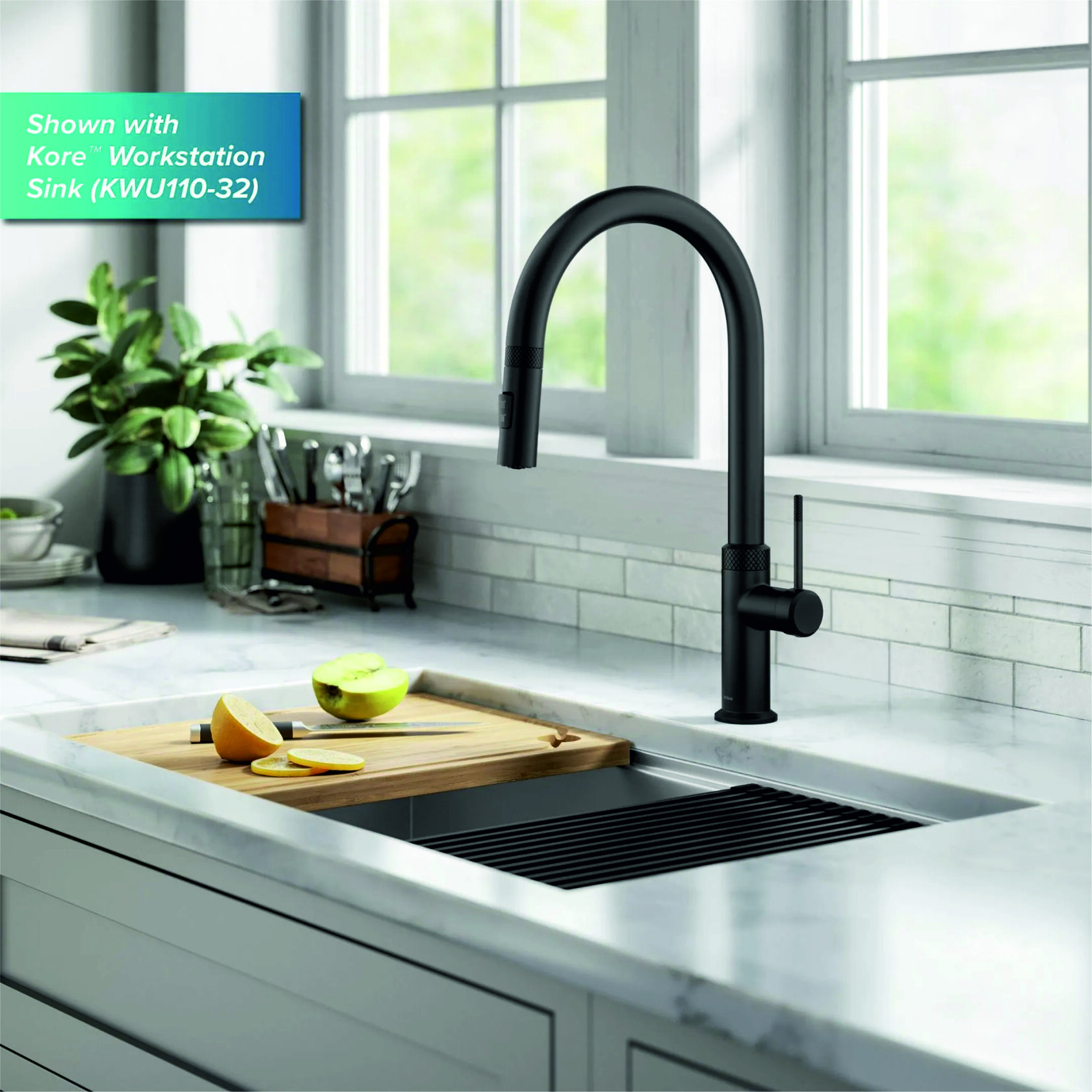 Кухонный смеситель Kraus KPF-2654MB - изображение 3