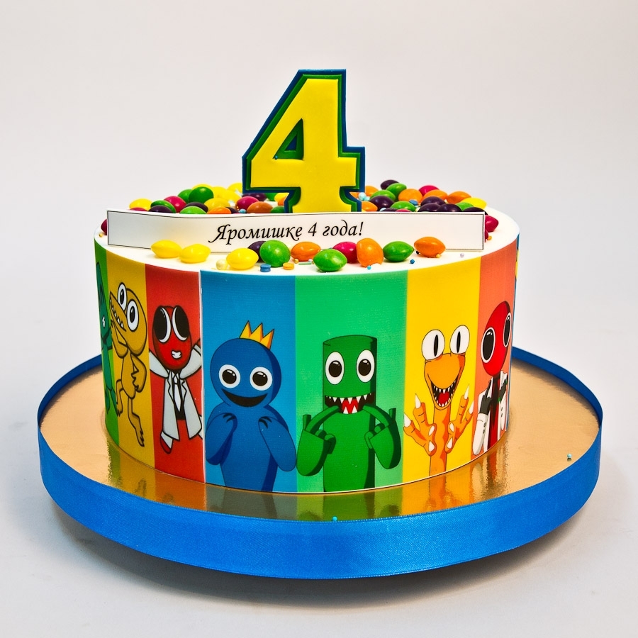 торт радужные друзья для мальчика