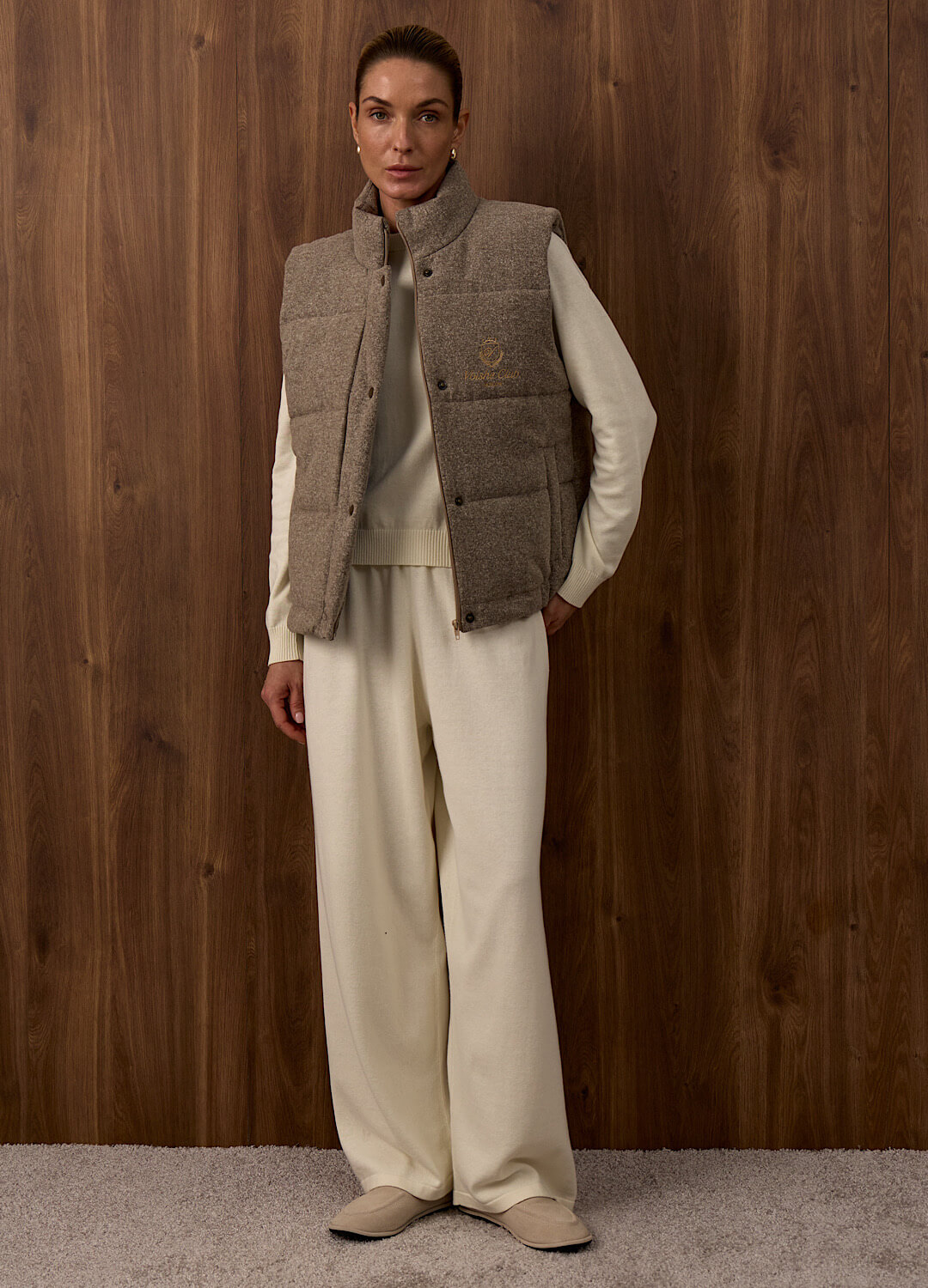 

Брюки Rene из мерсеризованного хлопка - Белые, Milk;белый