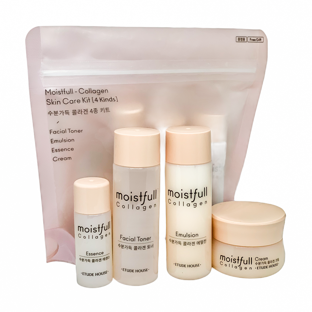 Collagen skin. Etude House Moistfull Collagen Skin Care Kit. Etude House Moistfull Collagen Skin Care Mini Kit набор миниатюр с коллагеном. Etude House набор увлажняющих средств с коллагеном Moistfull Collagen Skin Care 3 Set. Moistfull Collagen Skin Care Kit 4 kinds.