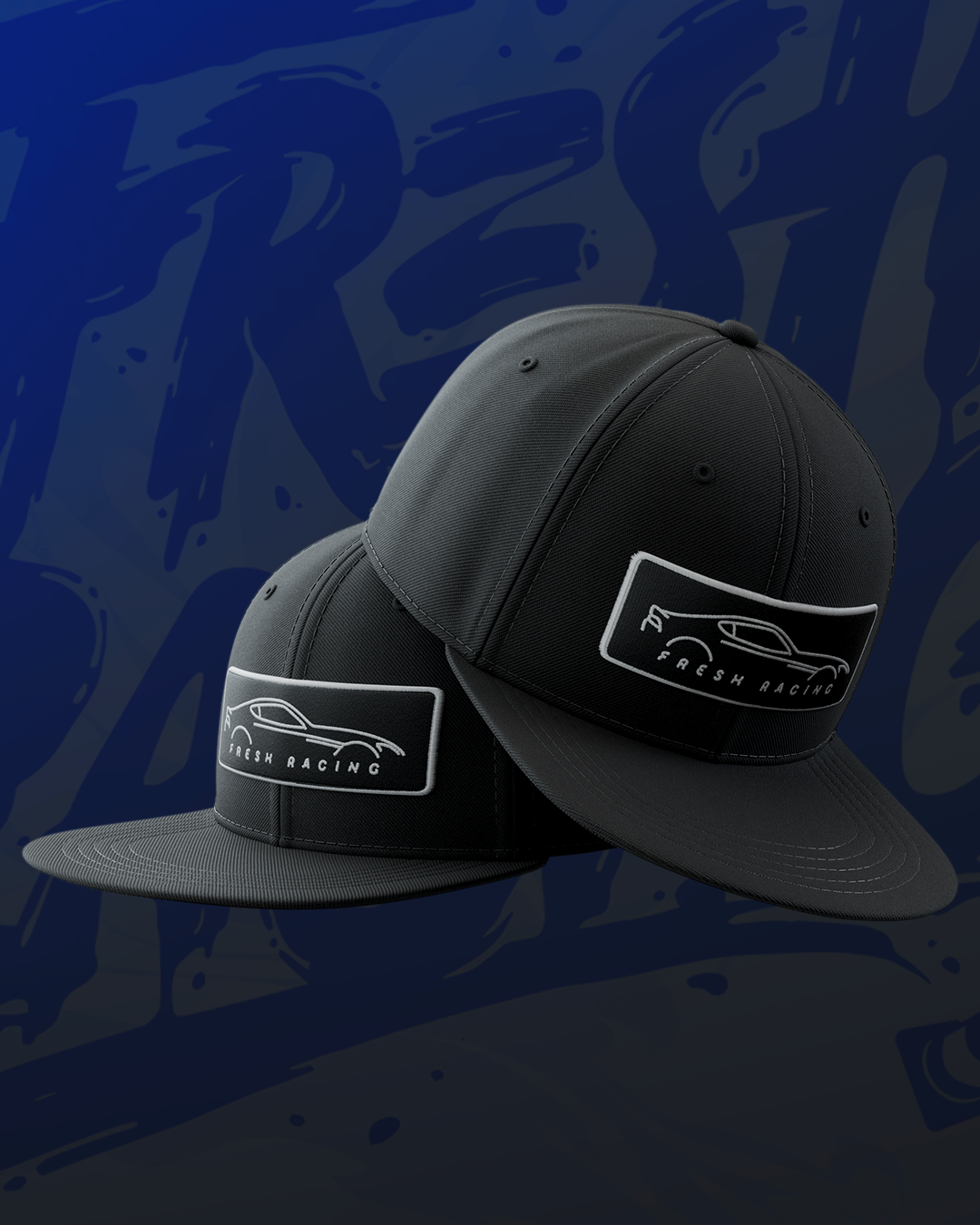 Кепка черная Снеп Супра - Fresh Racing