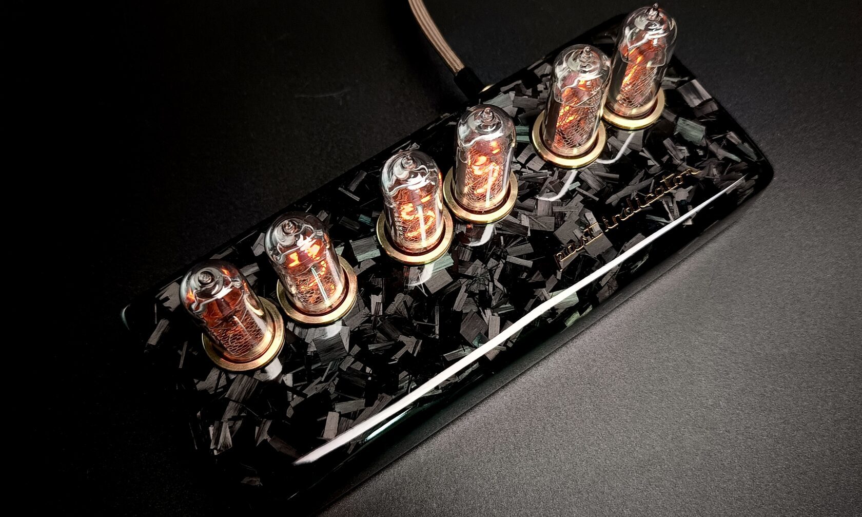 Galaxies: Carbonis nixie clock, view 3