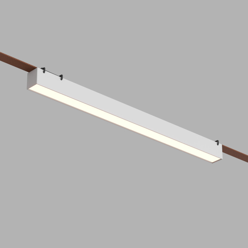 Cветильник для трека-ремня Belty серия Linear светодиодом L642*W40*H45мм 48V 24W RA90 120° 4000K IP20 белый алюминий Denkirs DK5576-WH DK5576-WH