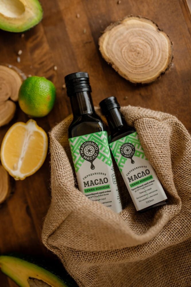 Конопляное масло сыродавленное |Макошино масло