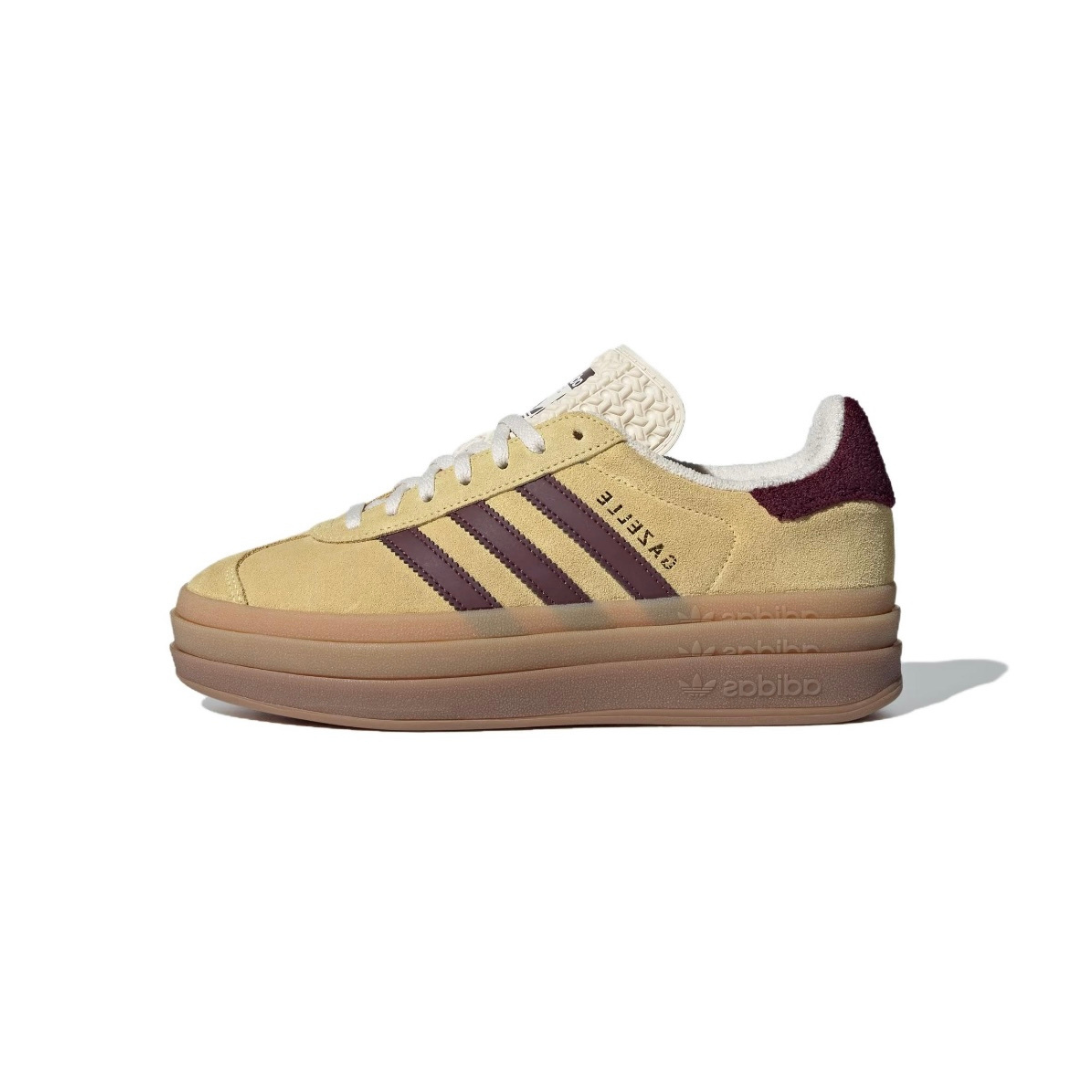 Adidas Gazelle Bold Almost Yellow Maroon