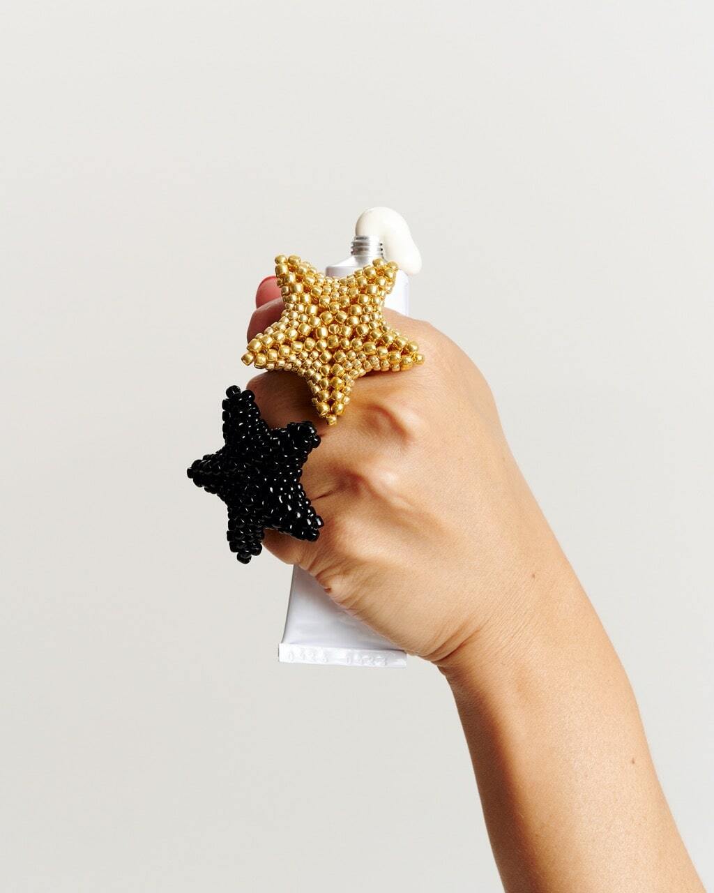 Кольцо ручной работы с большой звездой, Gold