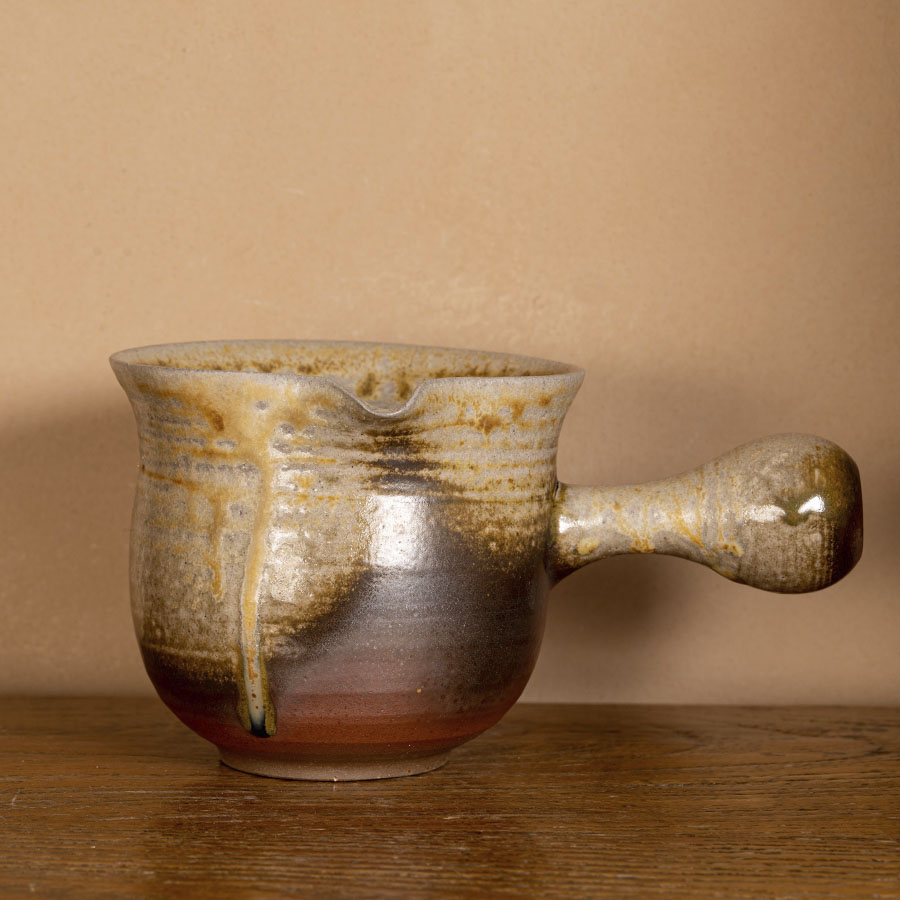 Гундаобэй сливник Нисин Тао дровяного обжига с пепельной глазурью